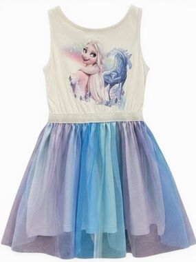 H&M Disney Elsa Tulle Dress in Blue, Purple Hues - Kids 5T